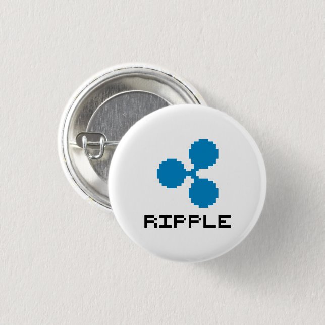 Ripple XRP 8-Bit-Logo | Button (Vorne & Hinten)