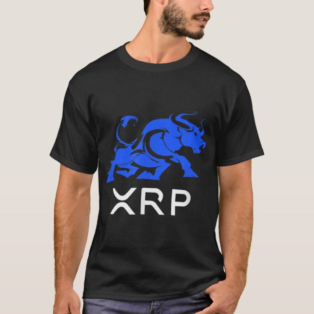 Ripple XRP BULLRUN zum MOON-Kryptowährungszeichen T-Shirt (Vorderseite)