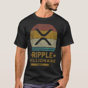 Ripple (XRP) Coin Funny Ripple Millionaire Vintag T-Shirt
