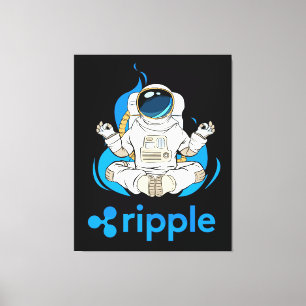 Ripple XRP Kryptowährung-Krypto Astronaut Leinwanddruck