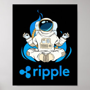 Ripple XRP Kryptowährung-Krypto Astronaut Poster