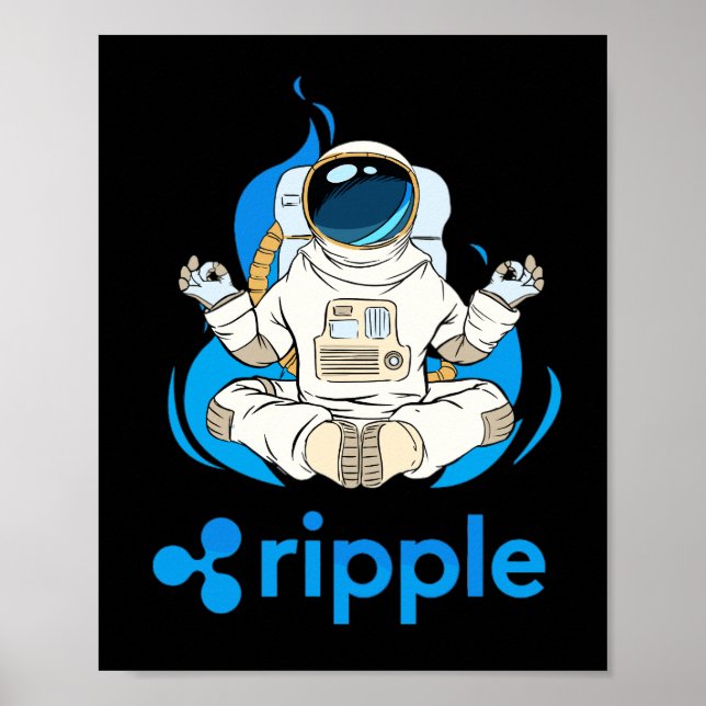 Ripple XRP Kryptowährung-Krypto Astronaut Poster (Vorne)