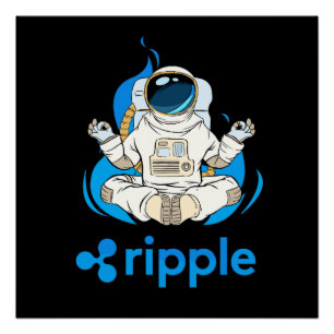 Ripple XRP Kryptowährung-Krypto Astronaut Poster
