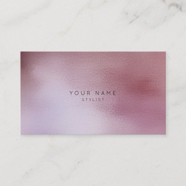 Rippled Glass Mauve Pink Rose Ombre Stylist Vip Terminkarte (Vorderseite)