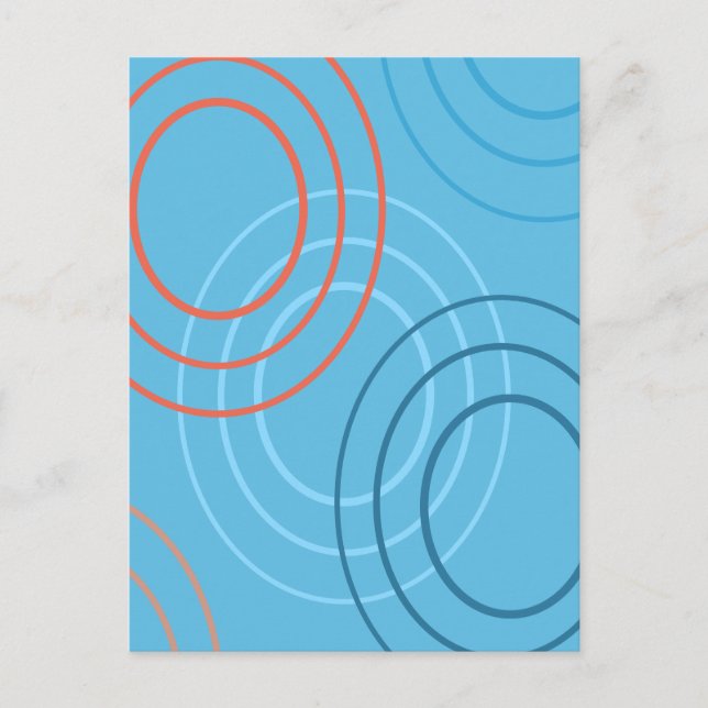 Ripples abstraktes Design Postkarte (Vorderseite)