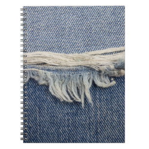 Rippte Jeans Textur, stilvoller Hintergrund. Notizblock