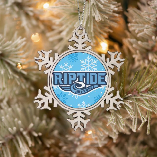 Riptide Schneeflocken Zinn-Ornament (Baum)