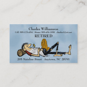 RipVanWinkle & Hound-Image für die remüde Visitenk Telefonnummerkarte