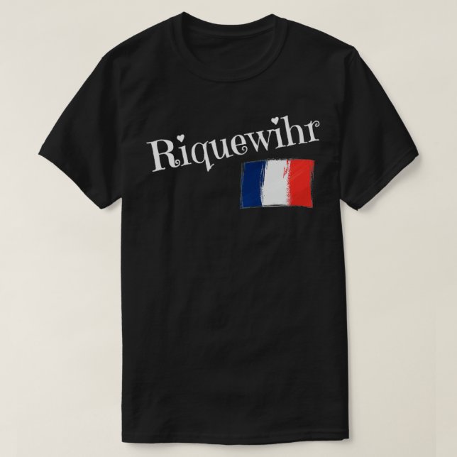 Riquewihr Frankreich Flaggenstaat Französische Sta T-Shirt (Design vorne)