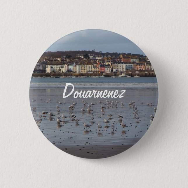 Ris Beach in Douarnenez Button (Vorderseite)