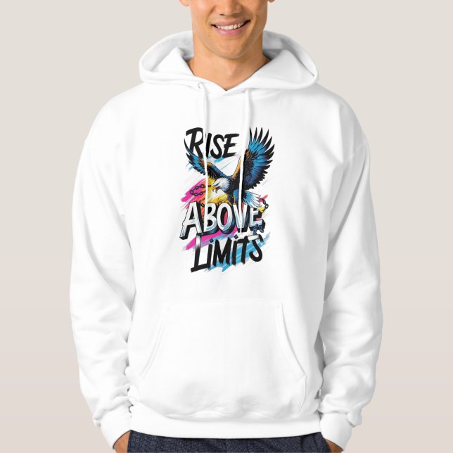 Rise Above Limits – Inspirational Typography Tee  (Vorderseite)