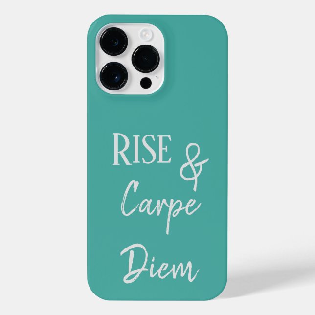 Rise and Carpe Diem Phone Case iPhone Hülle (Rückseite)
