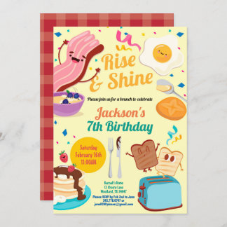 Rise and glänzende Frühstücksbrunch-Einladung Einladung