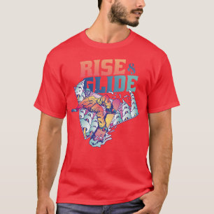 Rise and glitten Winter Sport Mountain Snowboard S T-Shirt