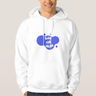 Rise and Grind-Blasentypografie Hoodie
