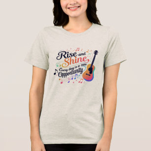 Rise and Shine Musik T-Shirt – Färbe deinen Tag Tri-Blend Shirt
