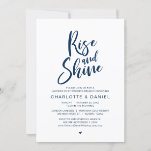 Rise and Shine, Post Wedding Brunch Celebration Einladung