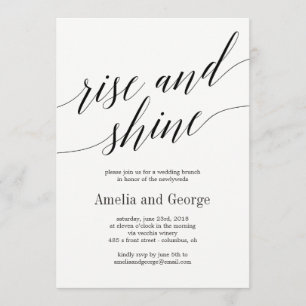 Rise and Shine Wedding Brunch Modernes Skript Einladung