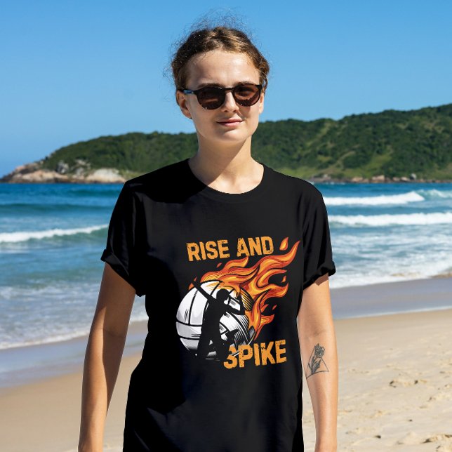 Rise and Spike Funny Volleyball T - Shirt (Von Creator hochgeladen)