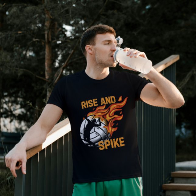Rise and Spike Funny Volleyball T - Shirt (Von Creator hochgeladen)
