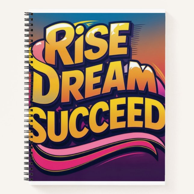 Rise Dream Erfolgreich Notizbuch (Vorderseite)