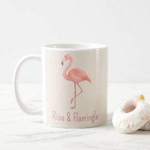 Rise & Flamingle Flamingo - sanft beige tropisch Kaffeetasse