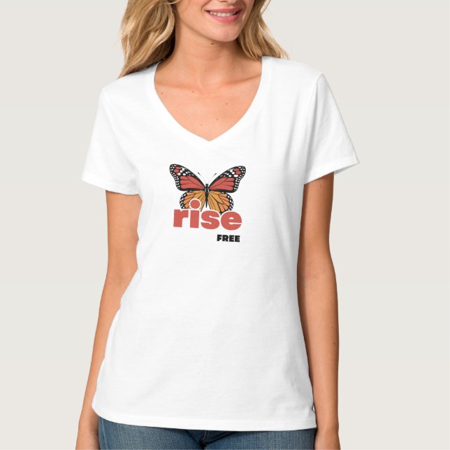 Rise Free Butterfly Women’s T-Shirt  (Vorderseite)