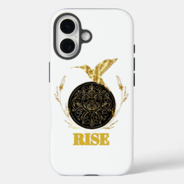 RISE Gold Phoenix Motivations iPhone 16 Hülle - Bl
