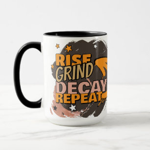 Rise Grind Decay Repeat – Lustiger Totenkopf Hallo Tasse