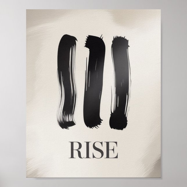Rise – Minimalist Inspirational Poster for Mental  (Vorne)