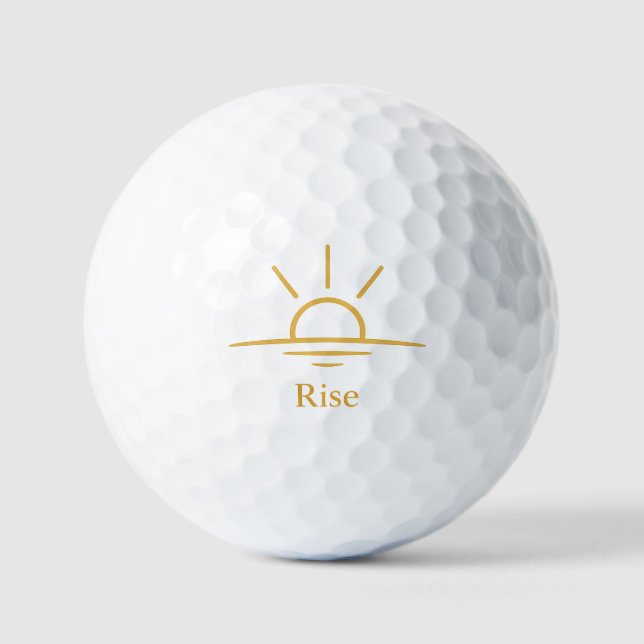 Rise — Minimalist Sunrise Golfball (Vorderseite)