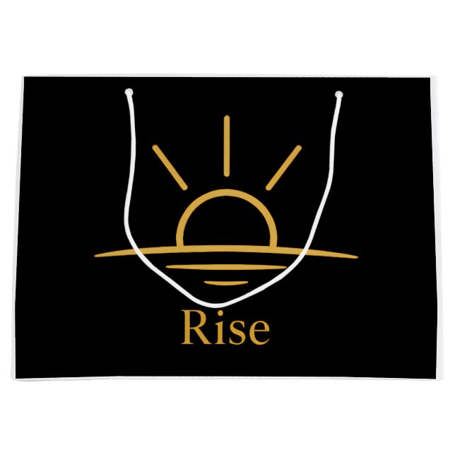 Rise — Minimalist Sunrise Große Geschenktüte (Vorderseite)
