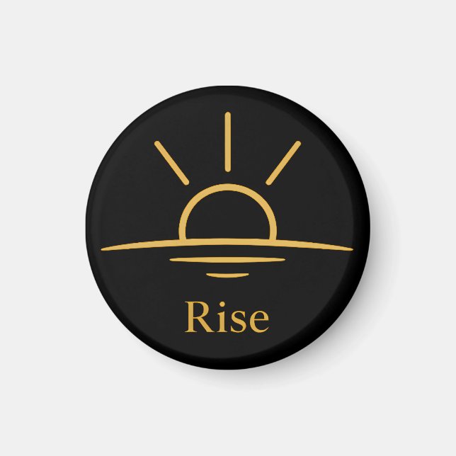 Rise — Minimalist Sunrise Magnet (Vorne)