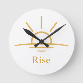 Rise — Minimalist Sunrise Runde Wanduhr