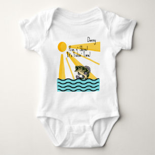 "Rise n' Shine! Es ist 'Fishn' Time!" Custom Baby Strampler