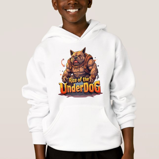 Rise of the Underdog Boys Hoodie – Motivational (Vorderseite)