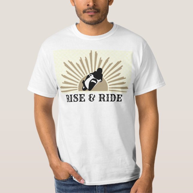 Rise & Ride - Gold T-Shirt (Vorderseite)