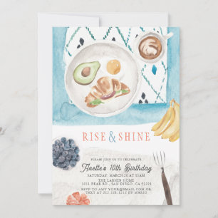 Rise & Shine Brunch PJ Kindergeburtstag Einladung