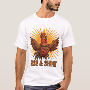 RISE & SHINE Lustiges Hühner-T-Shirt T-Shirt