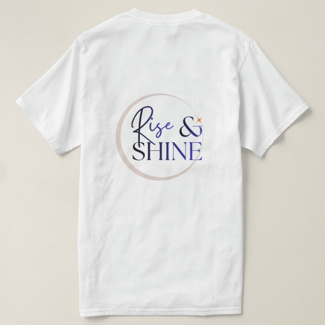 Rise & Shine Minimal Vibes t-shirt (Design Rückseite)