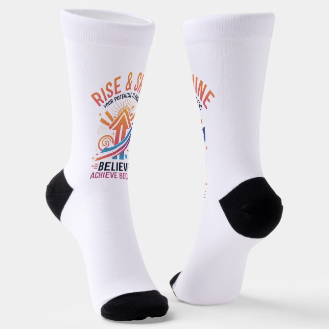Rise & Shine Motivationssocken Socken (Gewinkelt)