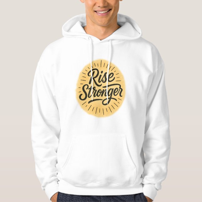 Rise Stronger Hand Gezeichnet Hoodie (Vorderseite)