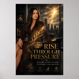 Rise Through Pressure – Executive Motivation Poste Poster