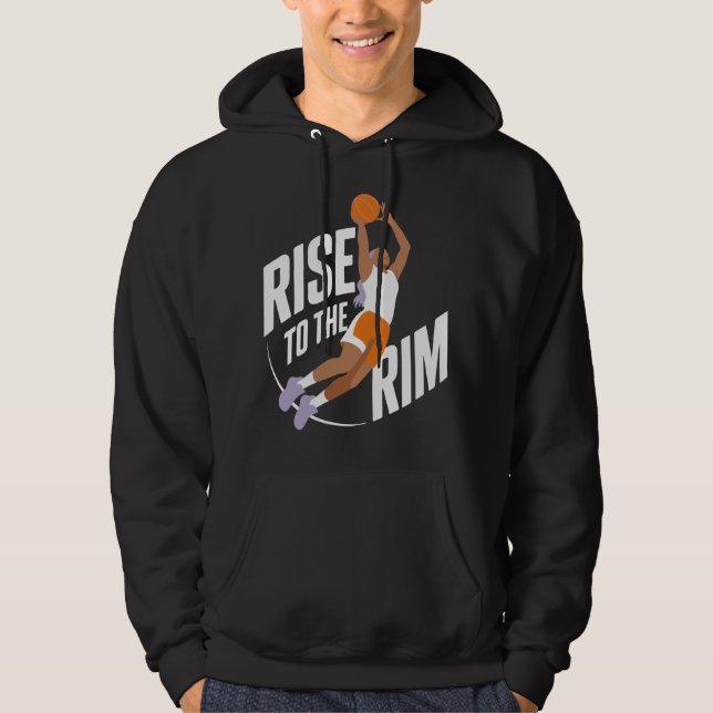 Rise To The Rim White Sports Mixed Hoodie (Vorderseite)