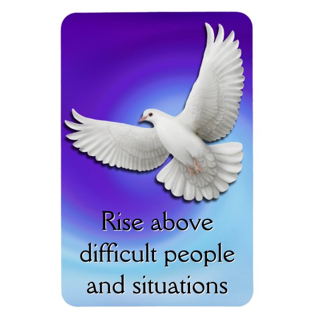 Rise über Dove Survivor Affirmation Magnet (Vertikal)