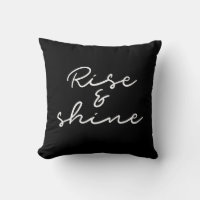 Rise und glänzende schwarze Kissen