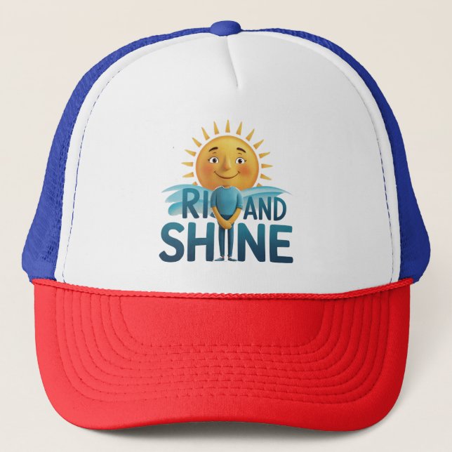Rise und Shine Truckerkappe (Vorderseite)