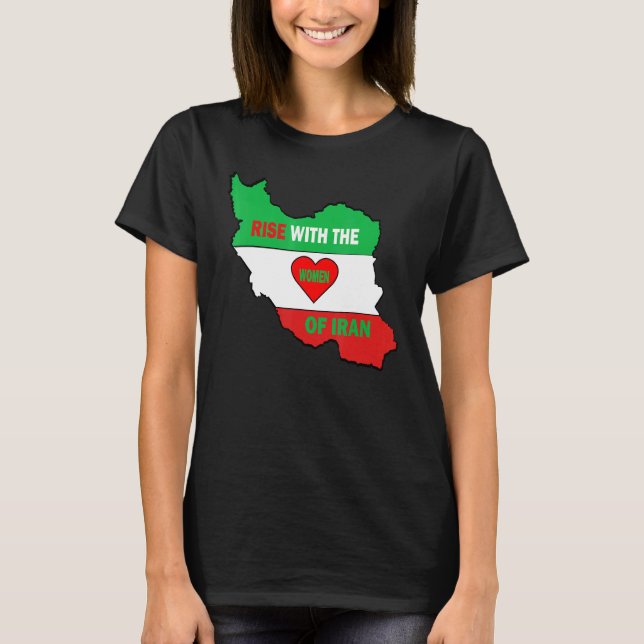 Rise with the women of Iran Freedom flag girls T-Shirt (Vorderseite)