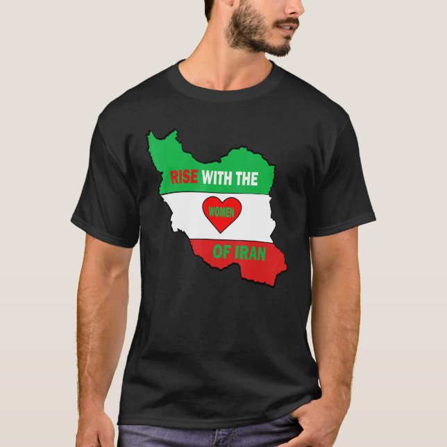 Rise with the women of Iran Freedom flag girls T-Shirt (Vorderseite)