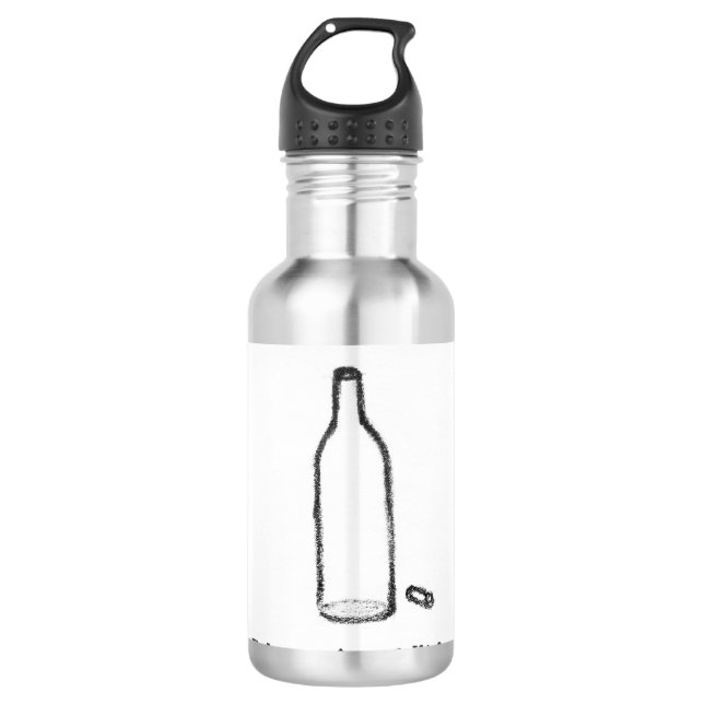 #RiseAndWine Wasser-Flasche Trinkflasche (Vorderseite)